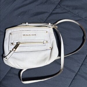 Michael Kors Cream Crossbody Bag with Gold Accents